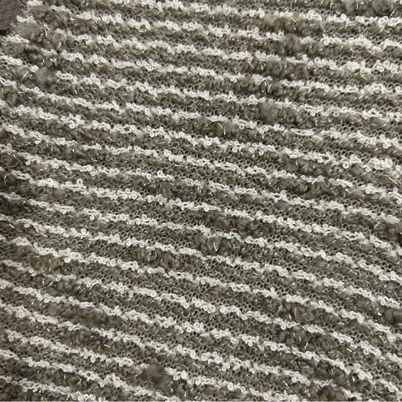 Anthropologie Angel Of The North Lace Inset Mixed Media Striped Sweater Size M - Picture 5 of 13